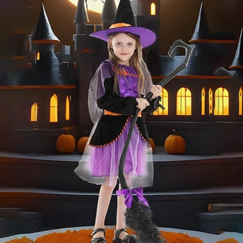 Halloween Parade -lasten noitaasu Sparkly-viitalla